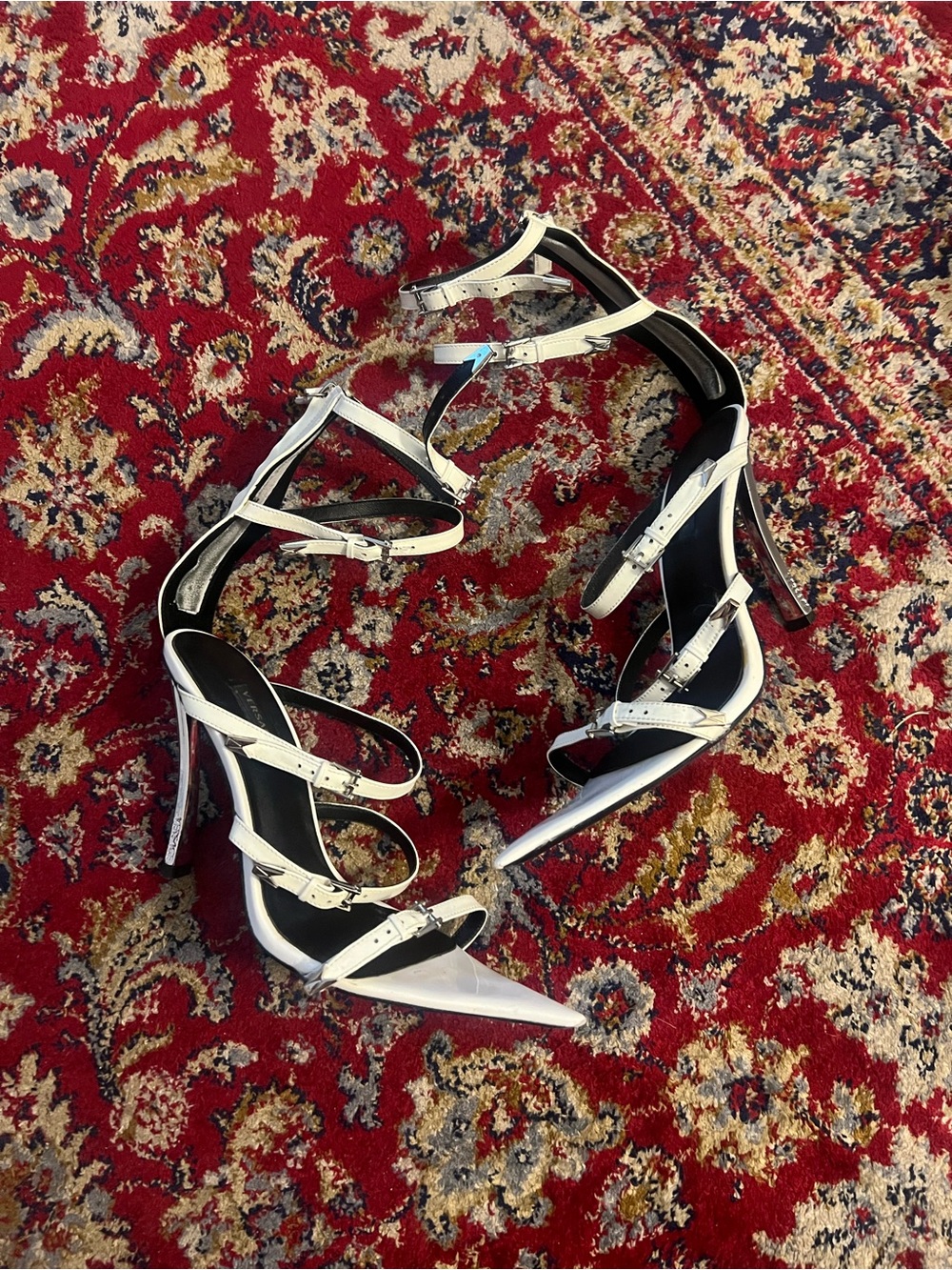 VERSACE Strappy Pointed-Toe Stiletto Heels